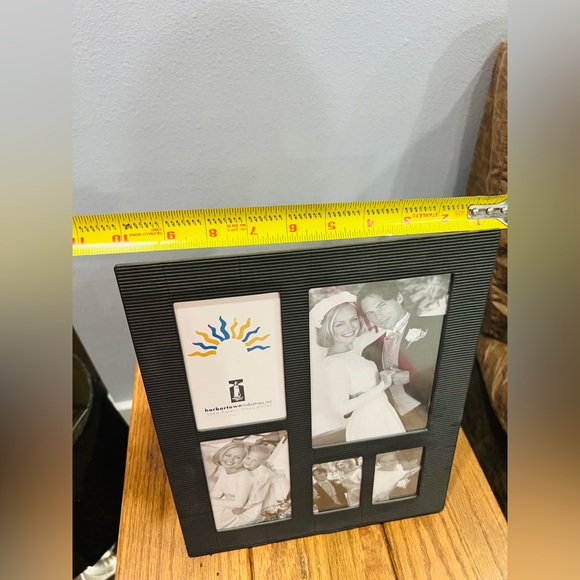 🖼️ New Harbortown Multi-Photo Collage Frame – 5-Opening Ribbed Black 10”x8” - Picture 3 of 4